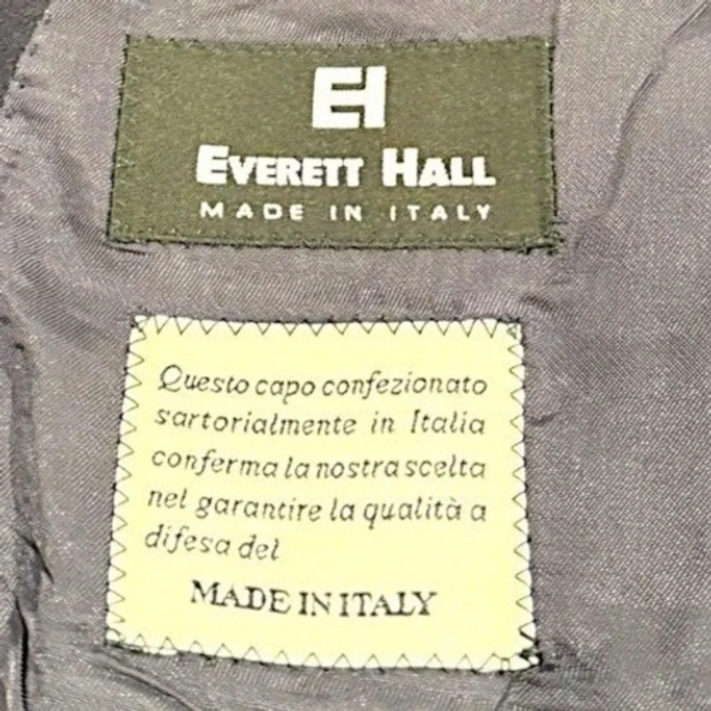 Everett Hall Navy Blue Blazer Loro Piana‎ Super 130s Wool Made in Italy Mens 46R